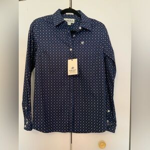 Ariat Blue Casual Button Down Shirt with Polka Dot Pattern